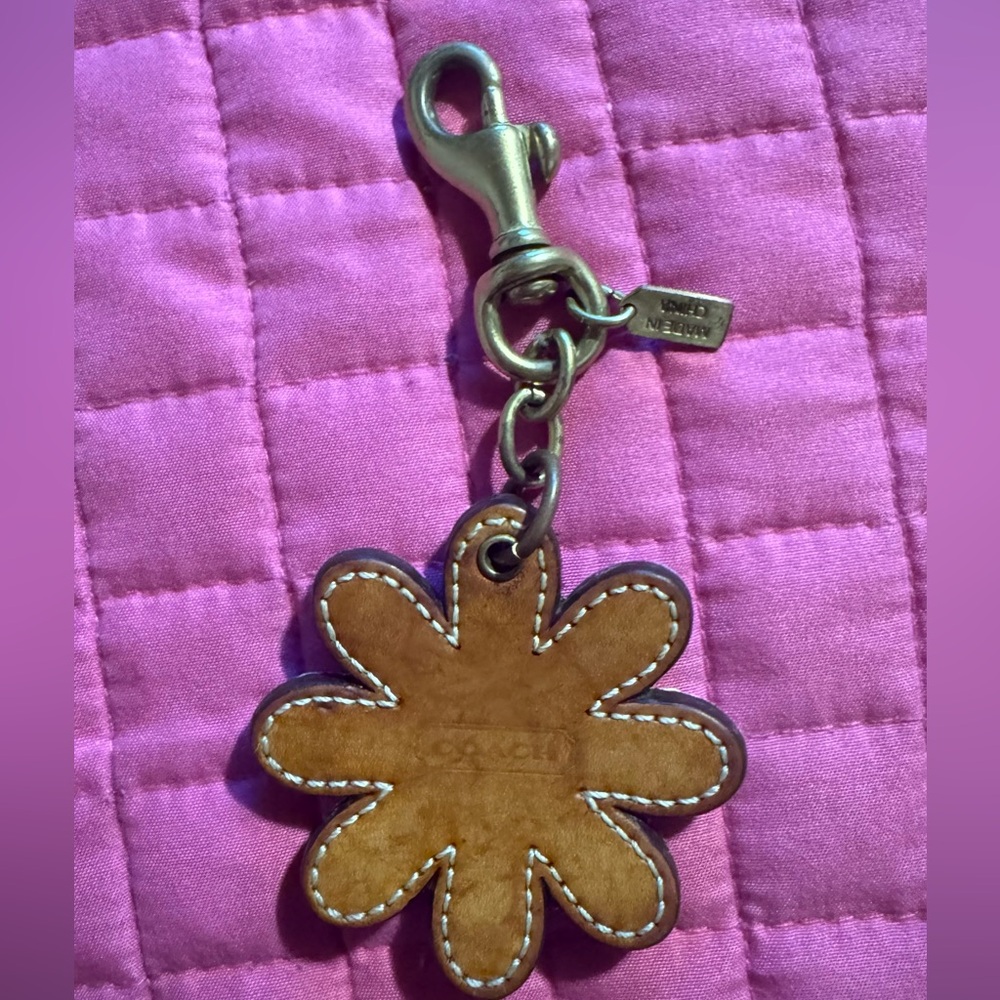 Coach Pink Quilted Bag with Floral Charm - Picture 3 of 3